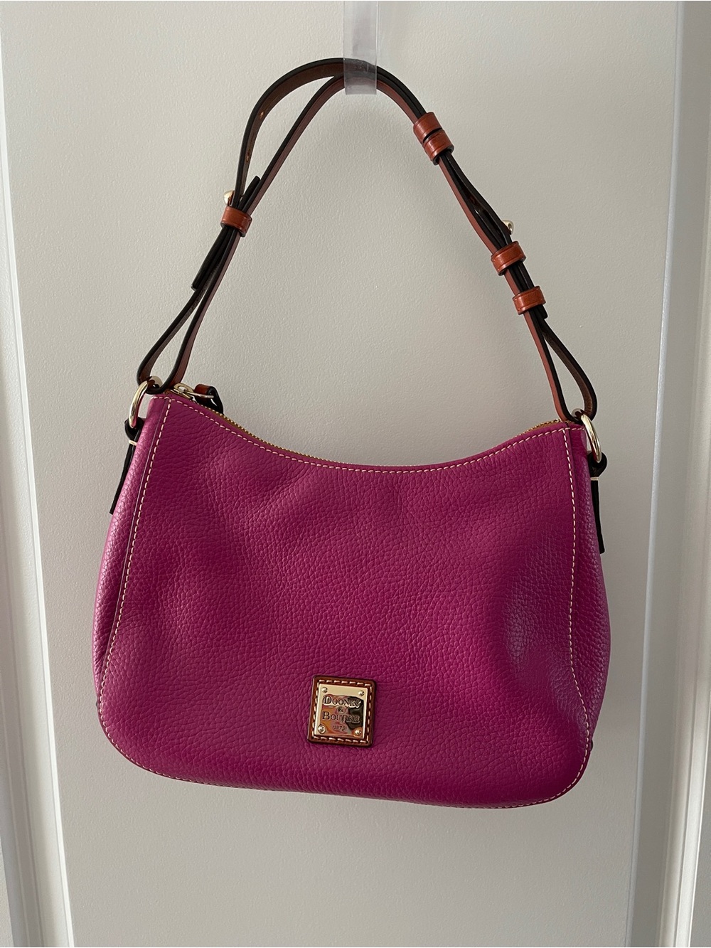 Dooney & Bourke Pebble Grain Small Kiley Hobo in Fuschia